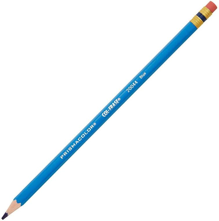 Prismacolor Col-Erase Erasable Colored Pencil, 12-Count, Blue (20044)